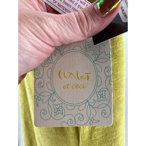 Chalet Women's Pistachio V-Neck Asymmetrical Tunic Top With Side Buttons & 3/4 S - Picture 8 of 13